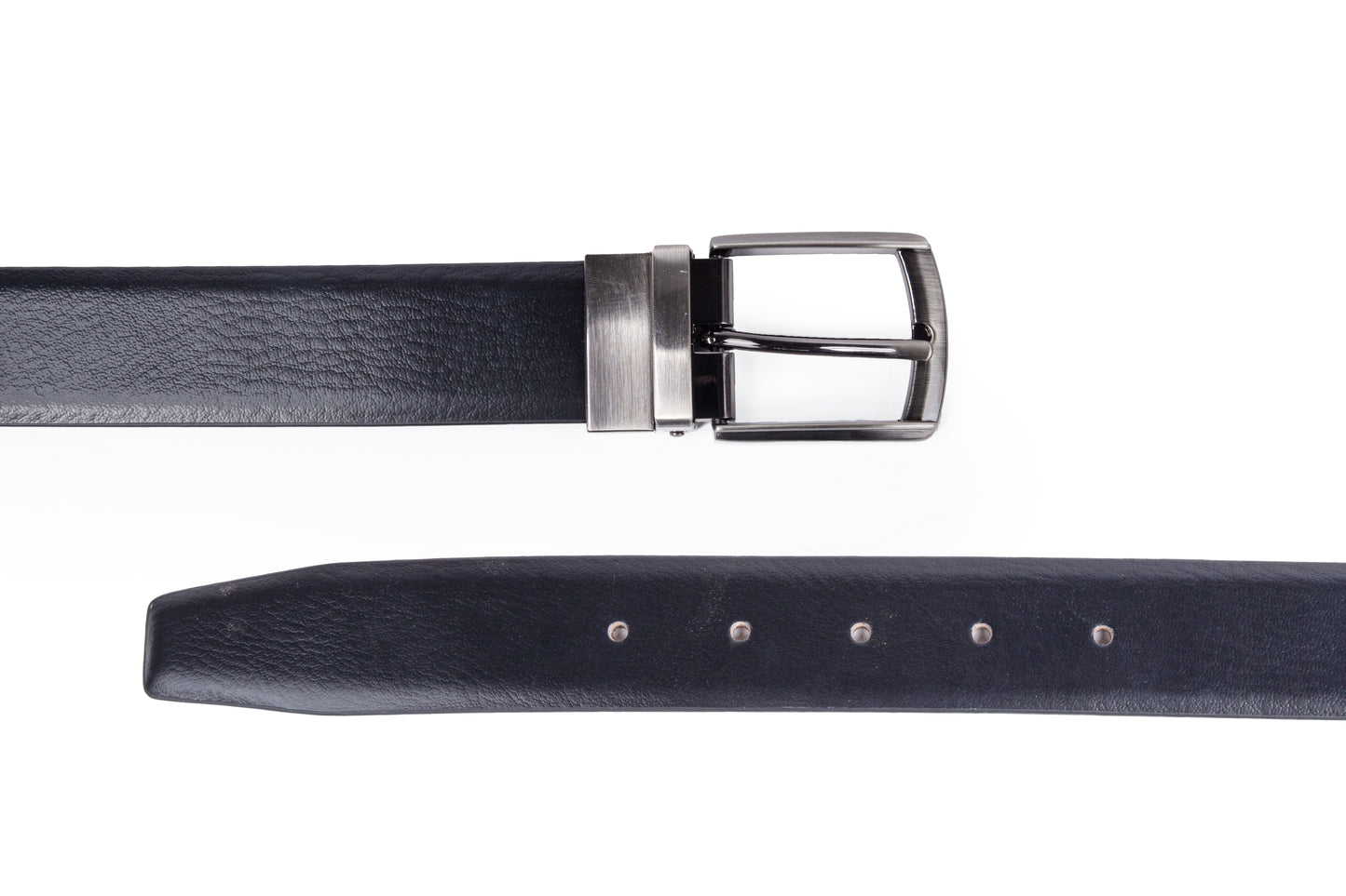 Elegavie Black / Brown Reversible Leather Belt - Sleek and Strong