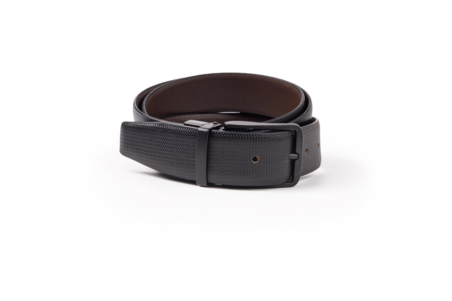 Elegavie Black / Brown Reversible Leather Belt - Classic