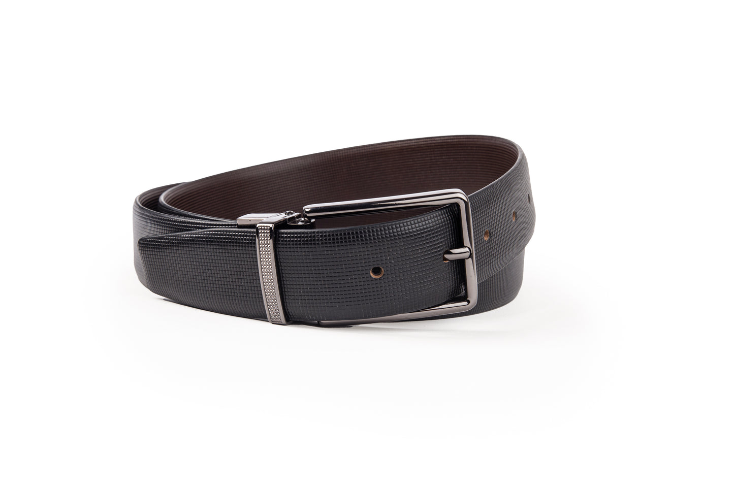 Elegavie Black / Brown Reversible Leather Belt - Timeless Design