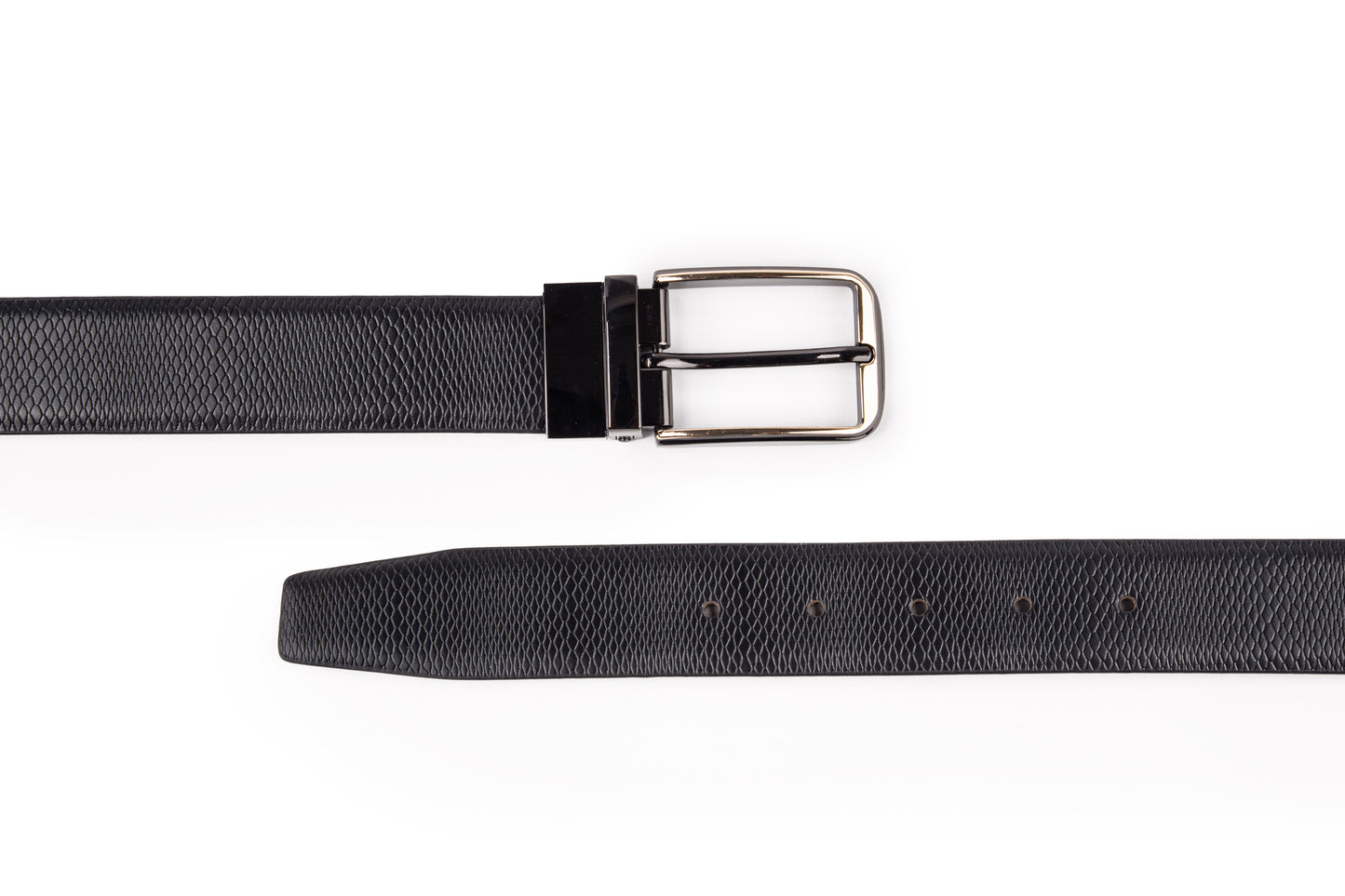 Elegavie Black / Brown Reversible Leather Belt - Perfect Fit