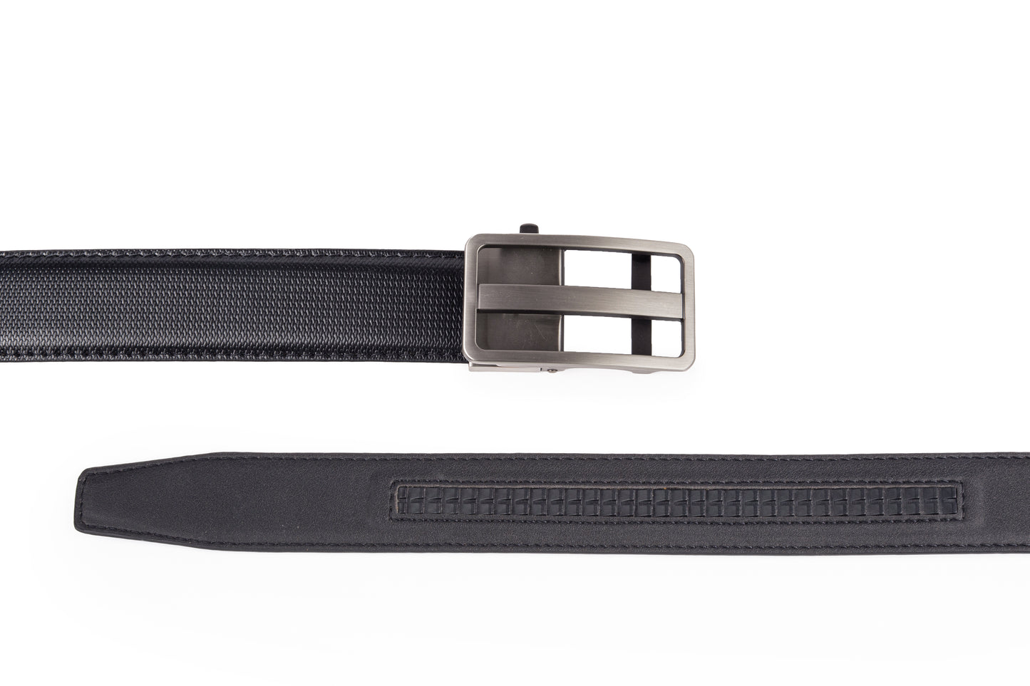 Elegavie Men's Premium Black Genuine Leather Auto-Lock Belts