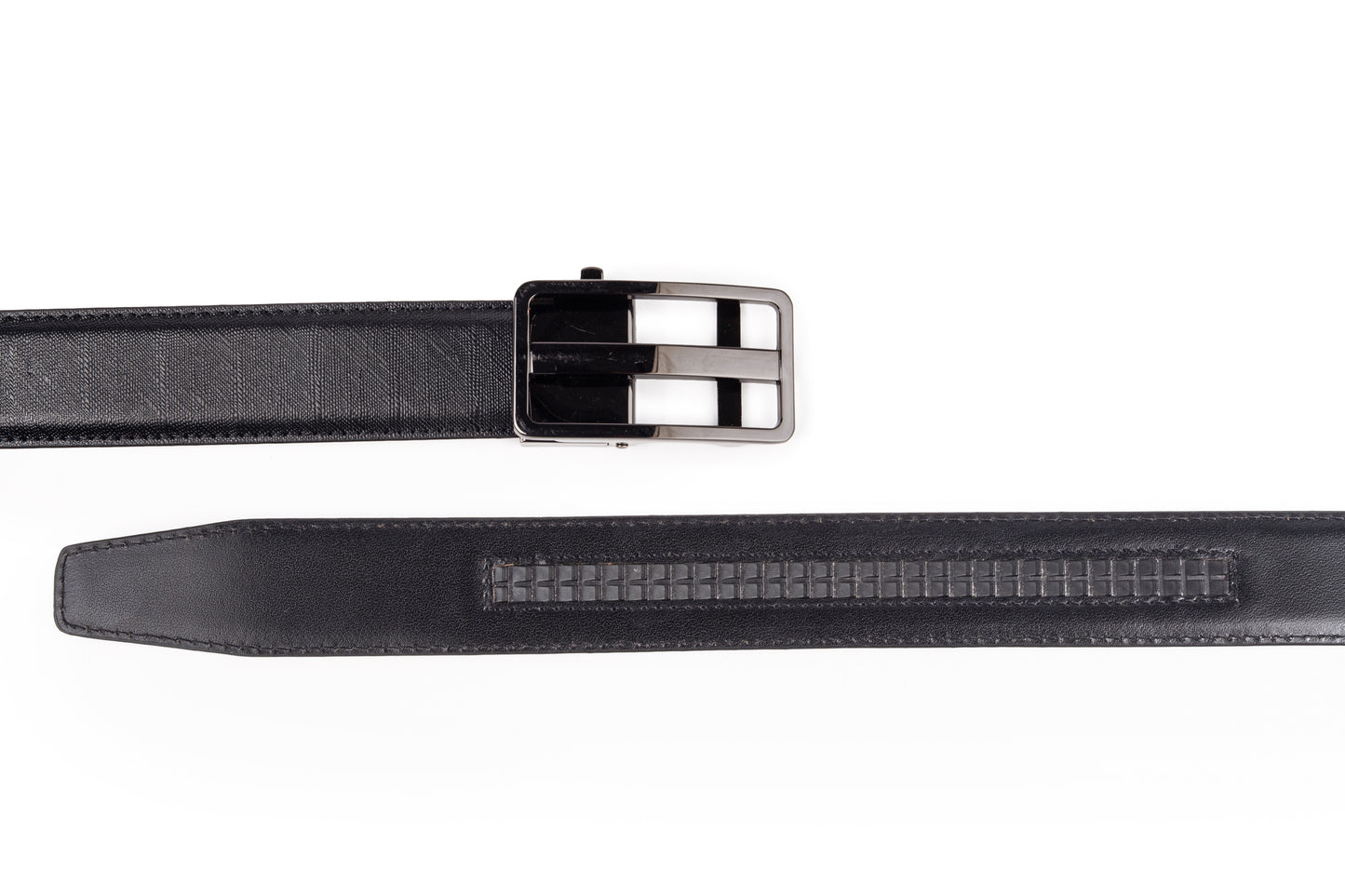 Elegavie Premium Men's Premium Black Genuine Leather Auto-Lock Belt-Modern Elegance