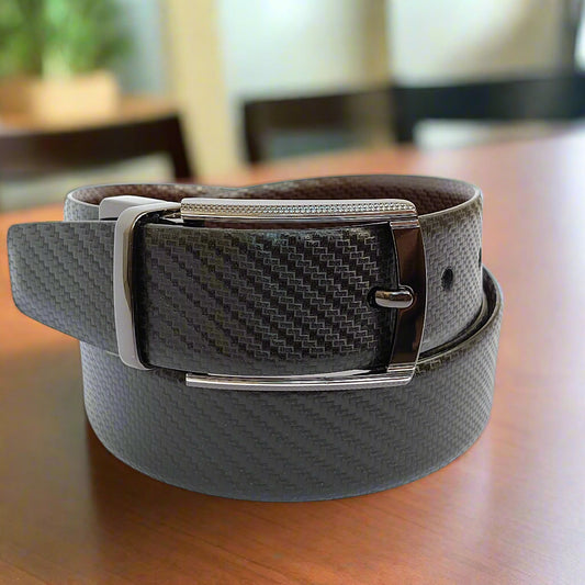 Elegavie Full-Grain Leather Reversible Belt – Sleek Black & Brown | Premium & Versatile