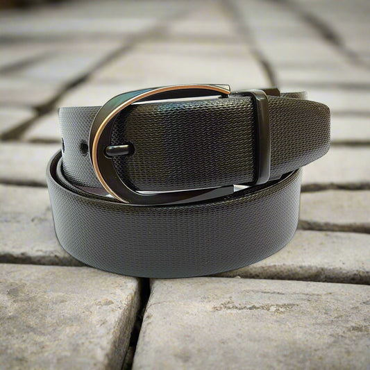 Elegavie Full Grain Leather Reversible Belt – Classic Black & Brown | Versatile & Stylish