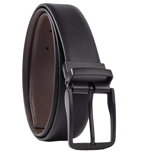 Elegavie Black / Brown Reversible Leather Belt - Classic