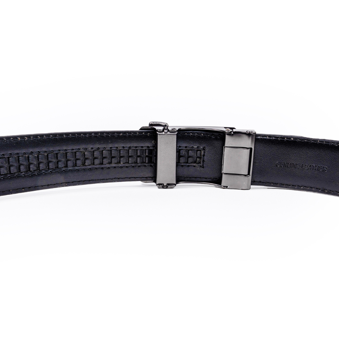 Elegavie Genuine Leather Premium Black Autolock Belt - Executive Style